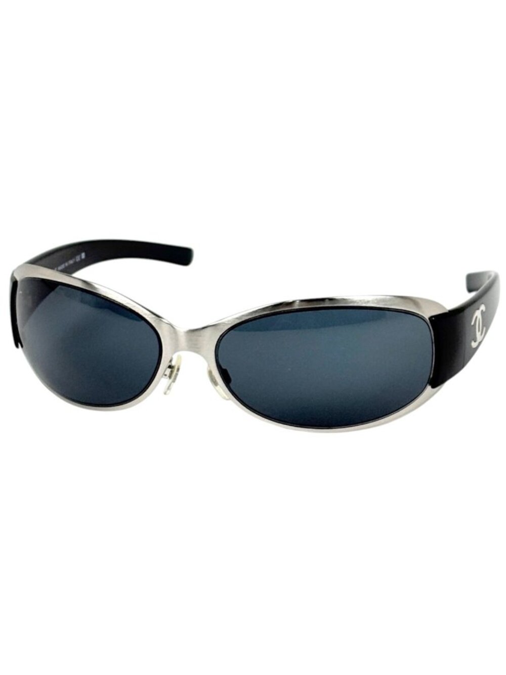 Chanel Sunglasses CC Logo Acetate Metal Black Eyewear
